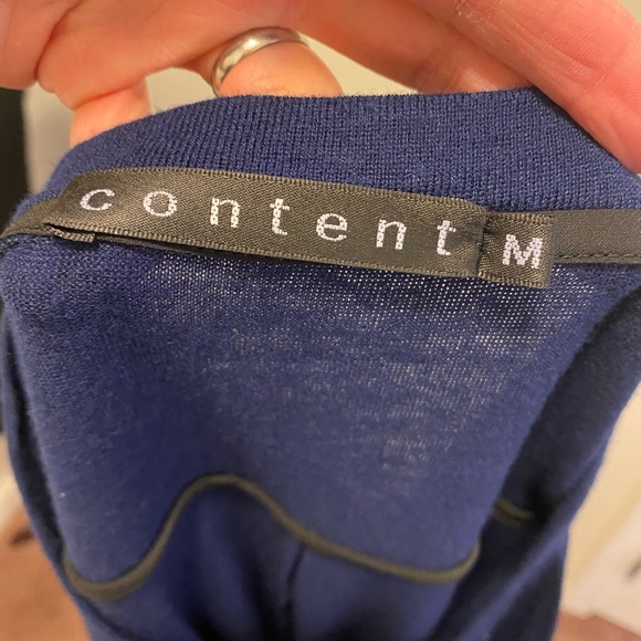 Content 100% Wool Oversized Baggy MIDI Dress Navy Blue Size M - Picture 5 of 6